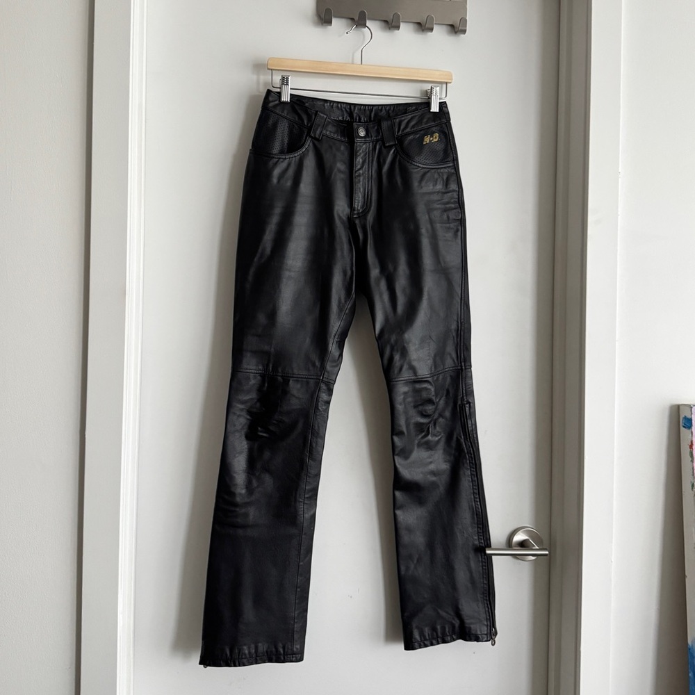 Vintage Harley Davidson straight leather riding pants